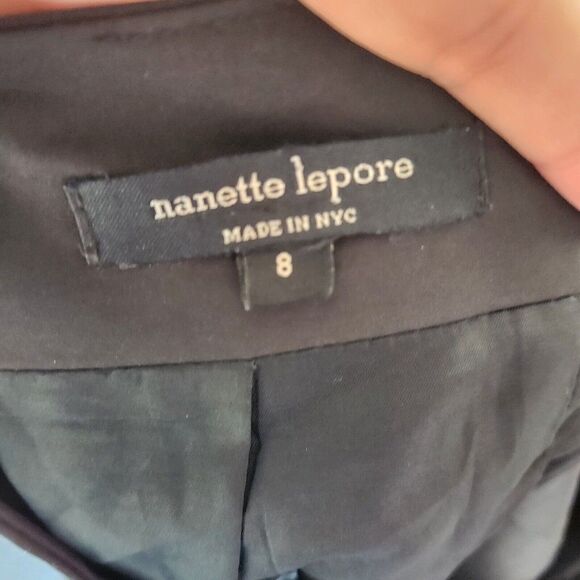 Nanette Lepore Circuit Skirt Solid Black Womens Size 8 Pleated Lined - Picture 8 of 11